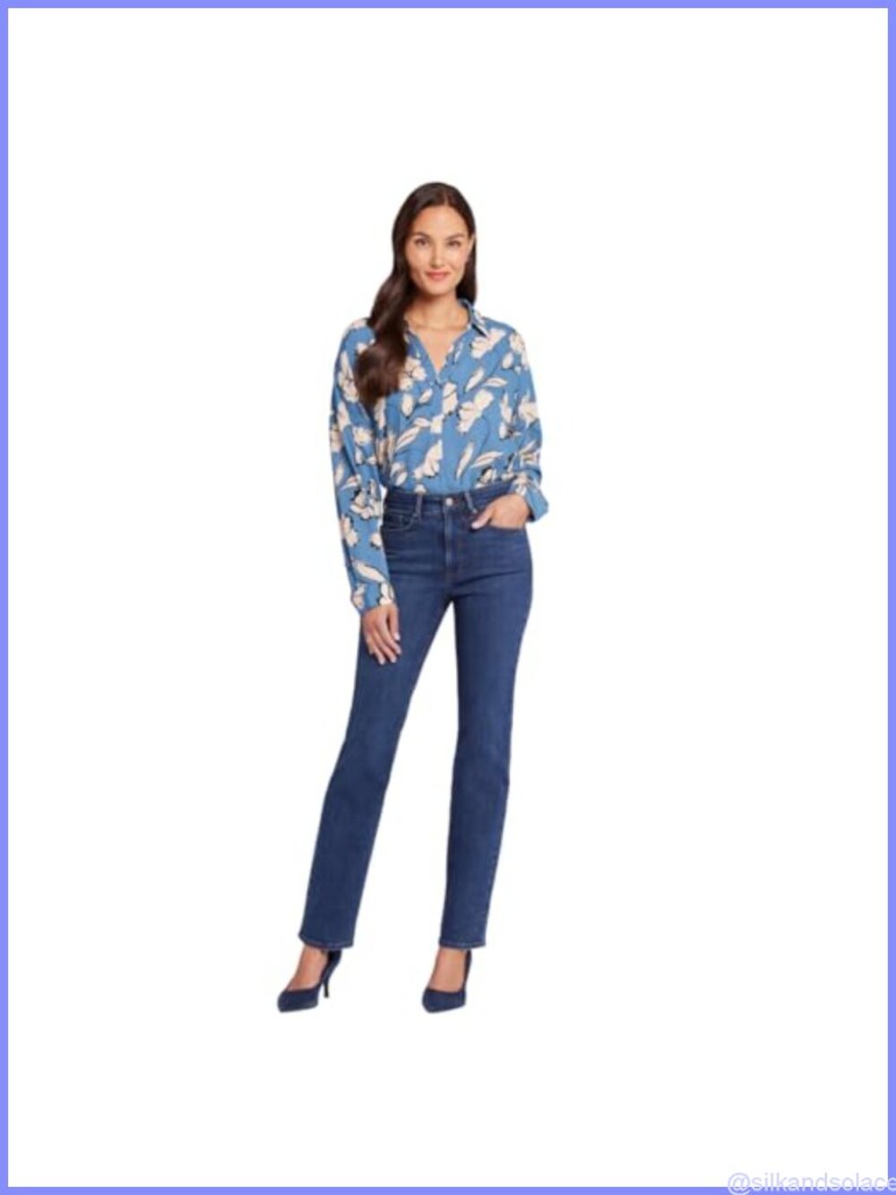 NYDJ High Rise Marilyn Straight Leg Jeans